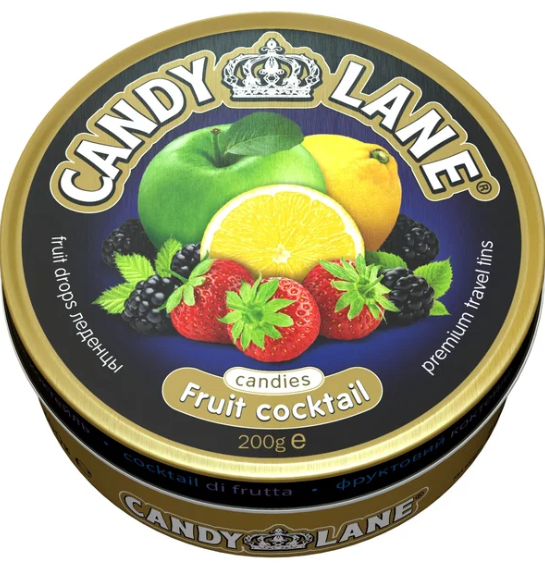 Карамель CANDY LANE 90гр Фруктовый коктейль 1/20шт
