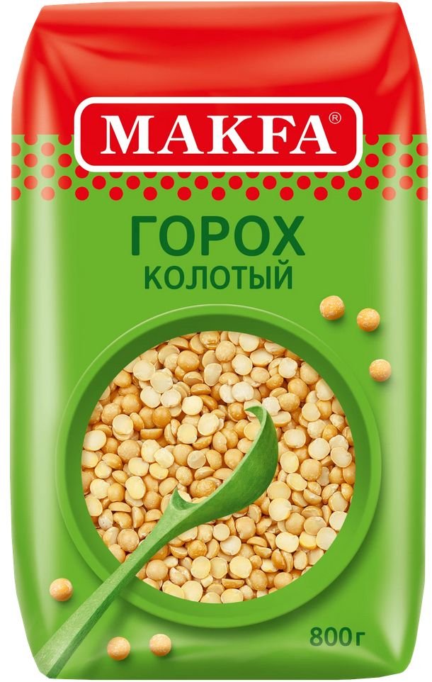 Крупа МАКФА 800гр Горох колотый 1/6шт