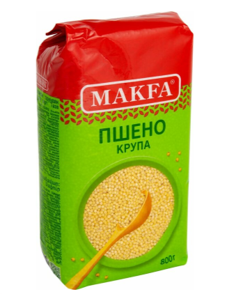 Крупа МАКФА 800гр Пшено 1/6шт
