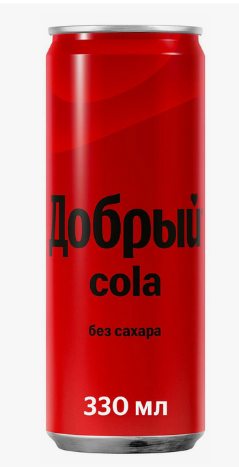 Напиток газ ДОБРЫЙ 0,3л Кола без сахара ПЭТ 1/24шт