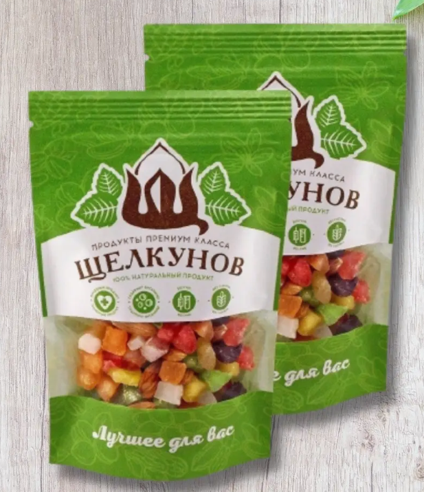 Смесь орехов и сухофруктов ЩЕЛКУНОВ 120гр Экзотик микс 1/24шт