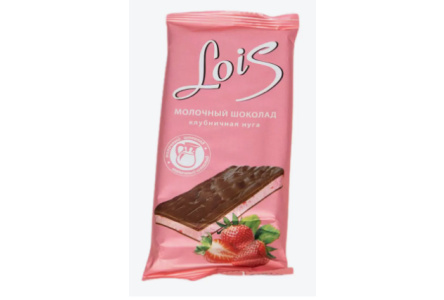 Шоколад НЕВСКИЙ КОНДИТЕР 80гр LOIS Клубника/нуга 1/12шт