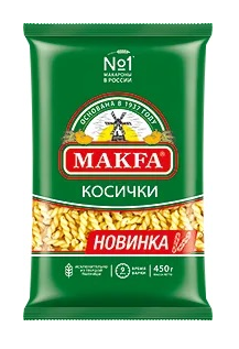 Макаронные изделия МАКФА 400гр Косички в/с 1/20шт