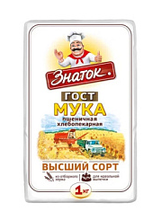Мука ЗНАТОК 1кг в/с 1/10шт