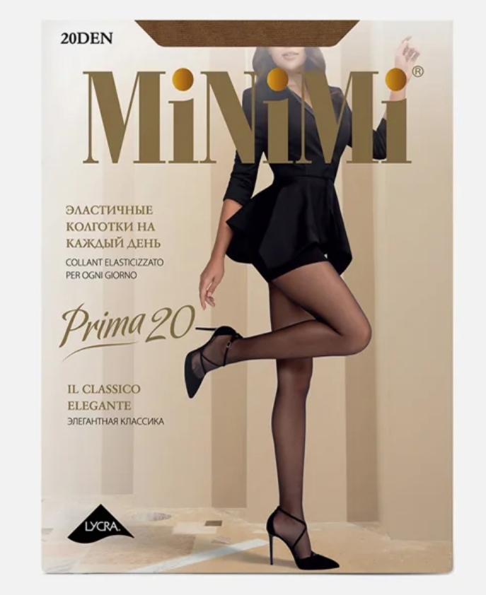 Колготки MINIMI PRIMA 20den 2S Daino шортиками 1/10шт 118800