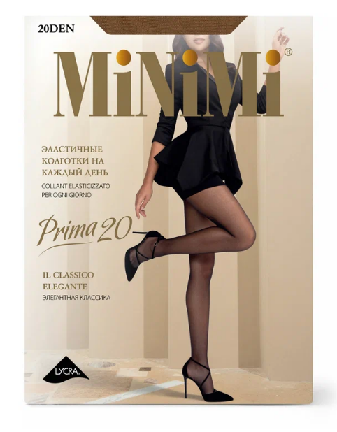 Колготки MINIMI PRIMA 20den 2S Caramello шортиками 1/10шт 118763