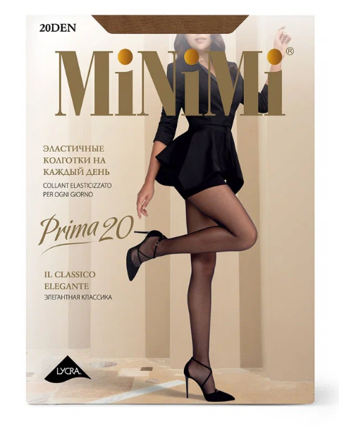 Колготки MINIMI PRIMA 20den 4L Caramello шортиками 1/10шт 118787