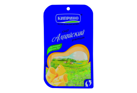 Сыр КИПРИНО 125гр Алтайский слайс нарезка 1/12шт