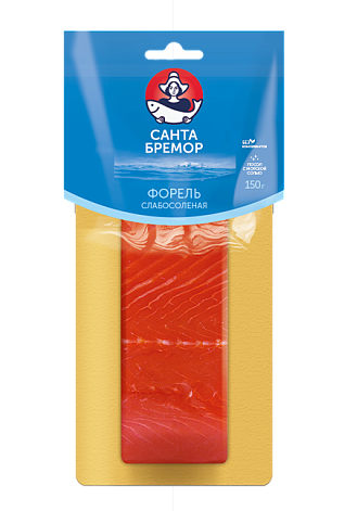 Рыба с/с САНТА БРЕМОР Форель филе-кусок 150гр 1/6шт