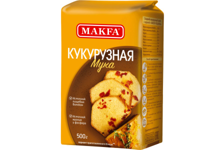 Мука МАКФА 500гр кукурузная 1/6шт