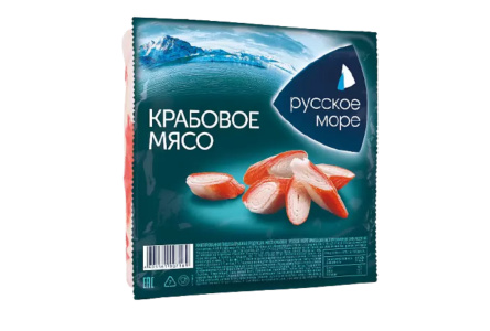 Крабовое мясо Русское Море 200гр Охлажденное 1/8шт