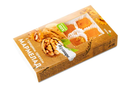 Мармелад без сахара MARME 170гр с грецким орехом 1/10шт