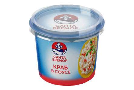 Паста САНТА БРЕМОР 150гр Кальмар рубленый в сливочном соусе с авокадо 1/6шт