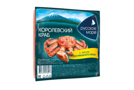 Крабовые палочки РУССКОЕ МОРЕ 250гр Королевский краб охлажденные 1/7шт