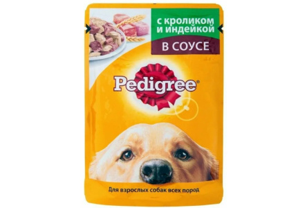 Корм д/собак PEDIGREE 85гр с кроликом/индейкой 1/28шт №10227017