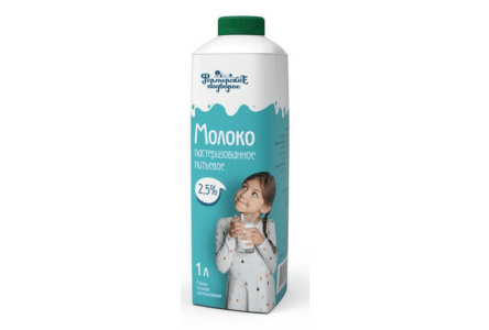 Молоко ФЕРМЕРСКОЕ ПОДВОРЬЕ 1л 2,5% Edge т/п 1/12шт Продукт без заменителя молочного жира