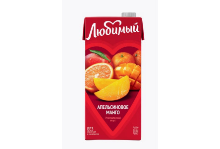 Сок/Нектар ЛЮБИМЫЙ 0,95л Апельсиновое манго 1/12шт
