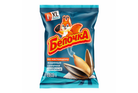Семечки БЕЛОЧКА XL 100гр Соленые 1/30шт