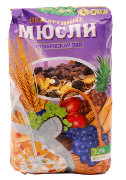 Мюсли БУДЬТЕ ЗДОРОВЫ 400гр Обжаренные Фруктовый рай м/у 1/15шт