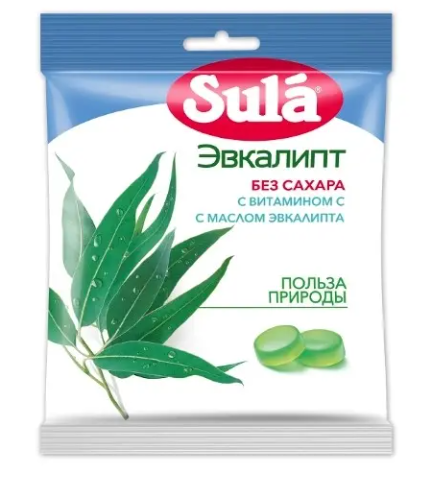 Диет Леденцы SULA 60гр Эвкалипт без сахара 1/20шт