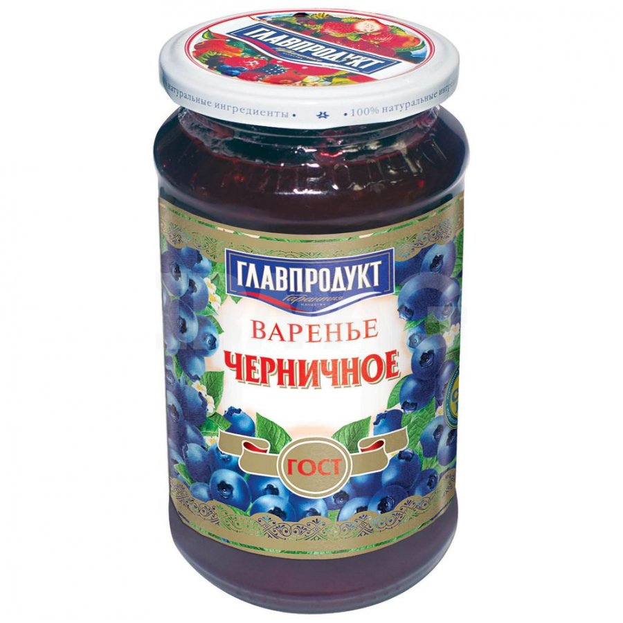 Варенье ГЛАВПРОДУКТ 550гр Черника 1/12шт с/б