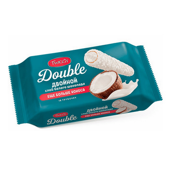 Вафельные трубочки TWIGGY DOUBLE 185гр Кокос 1/12шт