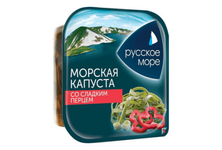 Морская капуста Русское Море 200гр с луком и слад перцем 1/18шт Россия