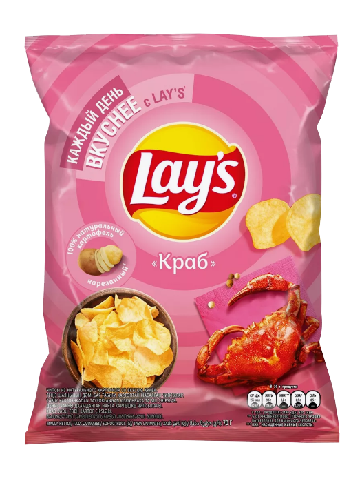 Чипсы LAYS 70гр Краб 1/25шт