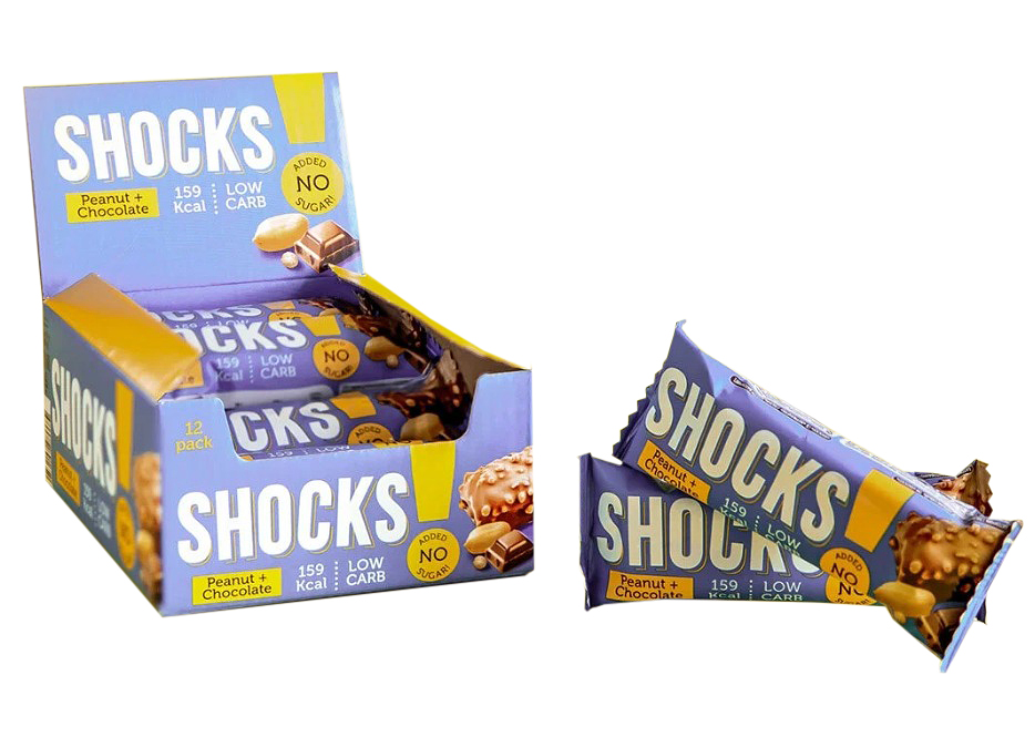 Батончик FITNES SHOCK 35гр Арахис 1/12шт