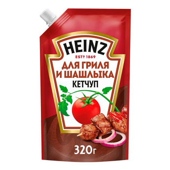 Кетчуп HEINZ 320гр д/гриля и шашлыка д/п 1/16шт