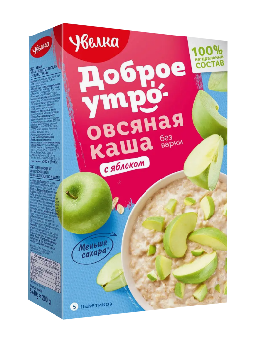 Каша овсяная УВЕЛКА 40гр Яблоко 1/20шт