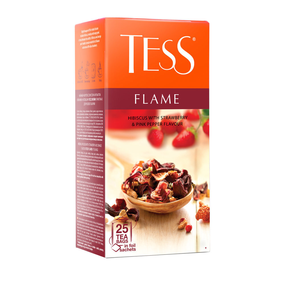Чай травяной в пакетиках TESS 25*2гр Flame байховый 1/10шт