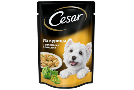 Корм д/собак CESAR 85гр Курица с зеленью овощами 1/28шт №10109429