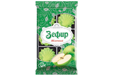 Зефир СИБИРЬ 150гр Яблочный 1/6шт