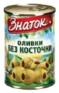 Оливки ЗНАТОК 280гр б/к ж/б 1/12шт