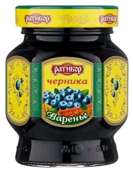 Варенье РАТИБОР 360гр Черника ст/б 1/6шт