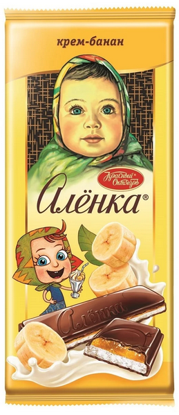 Шоколад АЛЕНКА 87гр Крем/банан 1/10шт
