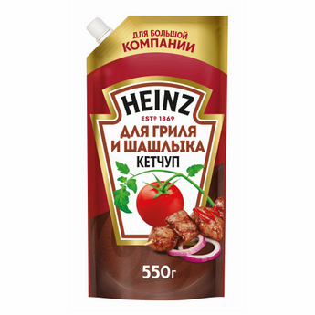 Кетчуп HEINZ 550гр Для гриля/шашлыка д/п 1/16шт