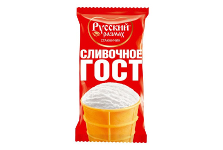 Мороженое РУССКИЙ РАЗМАХ 70гр Ванильное сливочное ваф/ст 1/24шт